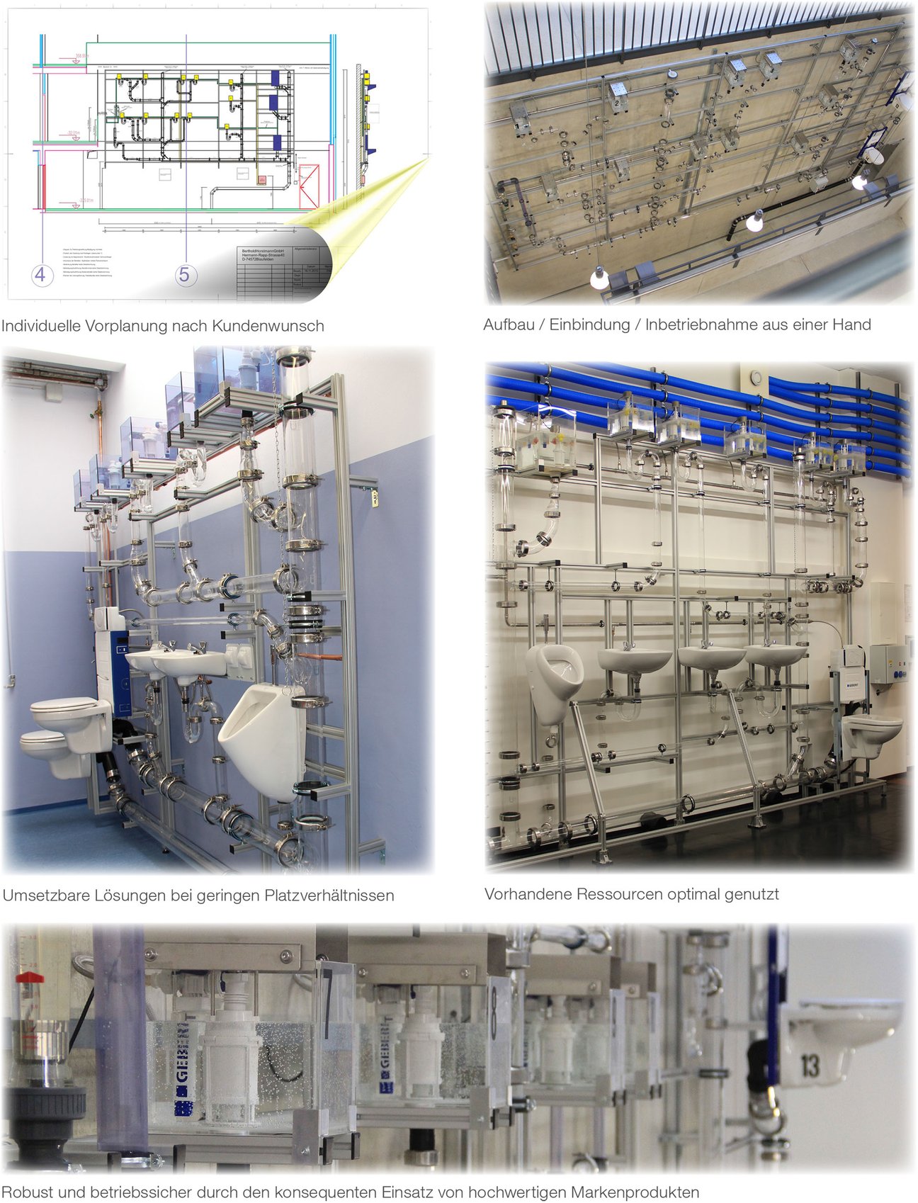 Individueller Versuchsstand Abwassertechnik